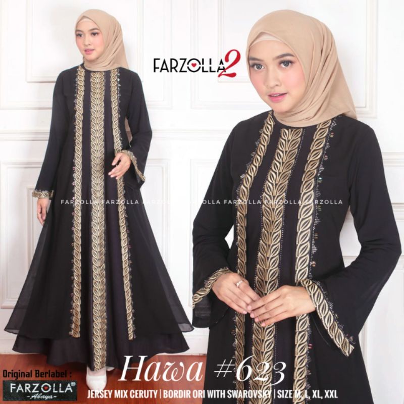 NEW HAWA 623 by farzolla / gamis arabic / gamis abaya turkey / baju muslim