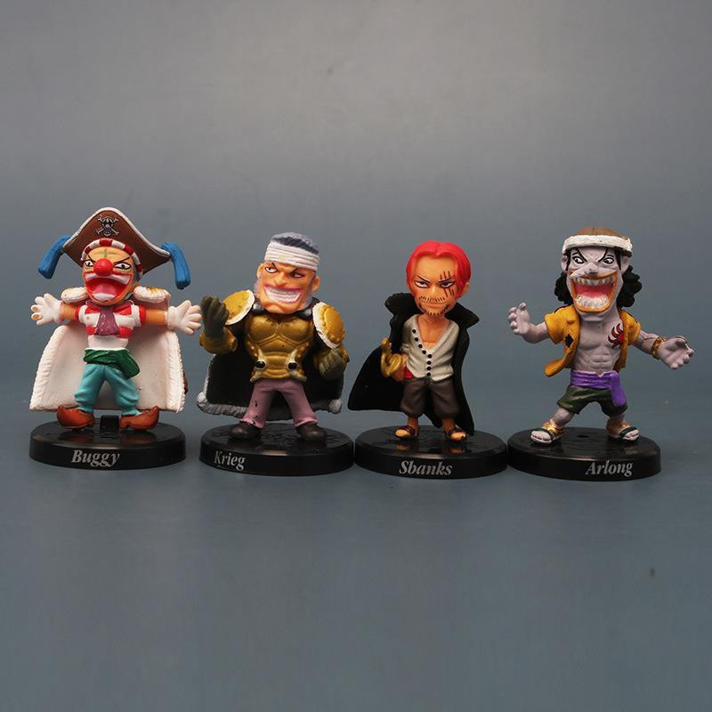 One PIECE Anime Figure Devil Buggy Crocodile Shanks Luffy Q Ver Anime Kartun Figuras Collection Model Mainan Untuk Anak