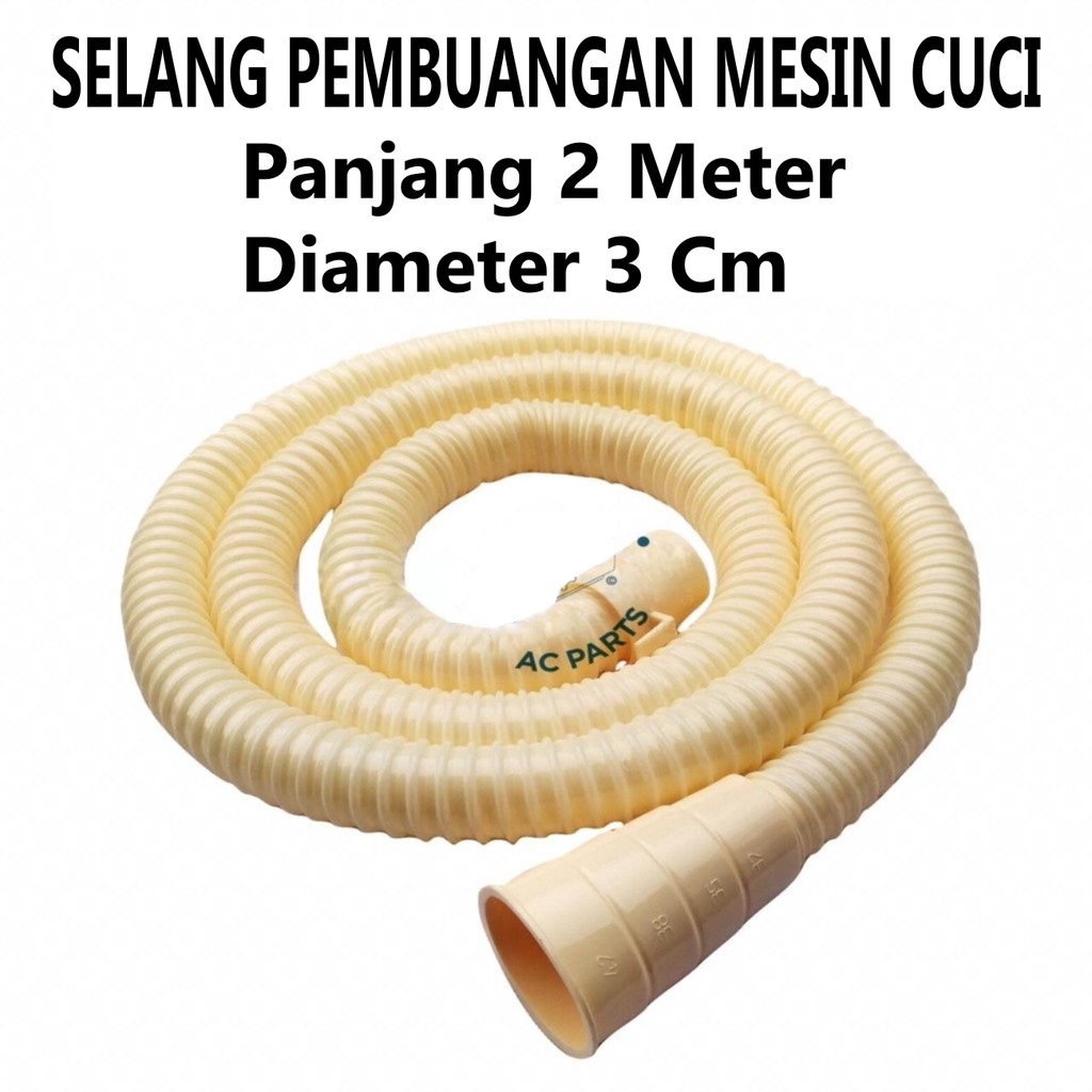 Selang Pembuangan Mesin Cuci 2 Meter Slang Universal Sambung