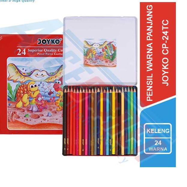 

Special ジ Pensil Warna Joyko [CP-24TC/24 pcs] / Alat Tulis Gambar Pencil Colour Box Kaleng