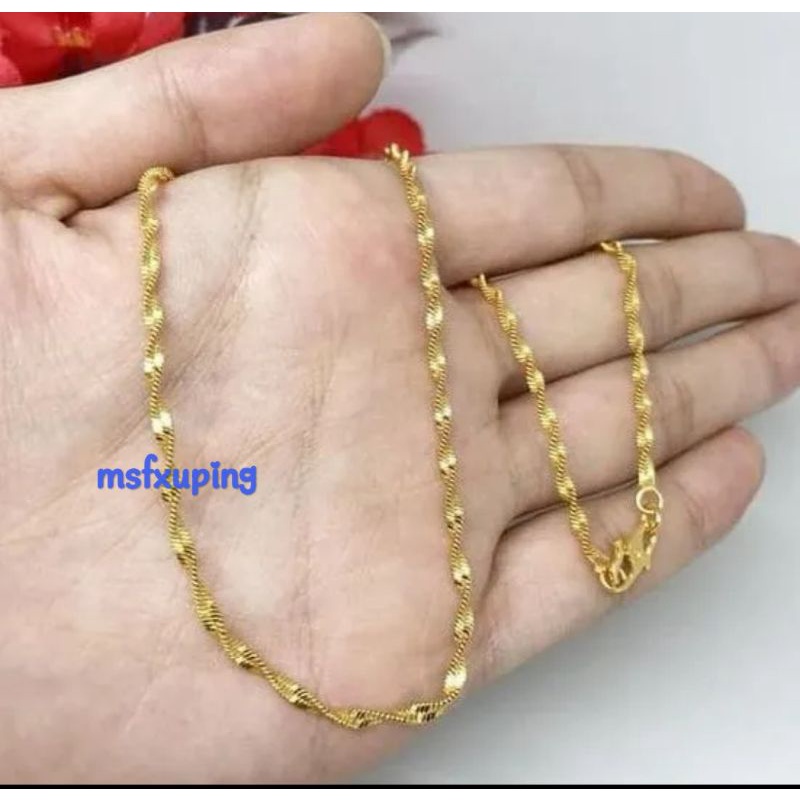 kalung melintir motif emas 24 k cantik