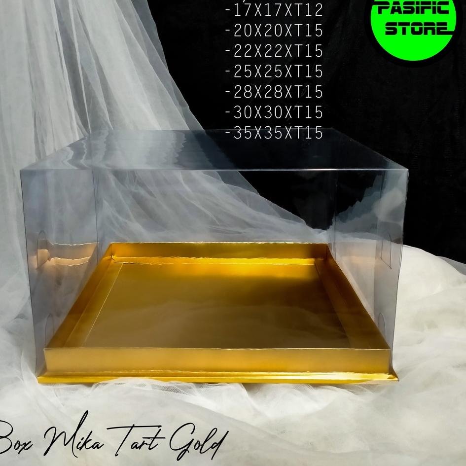 

Pasti Promo BOX KUE TART MIKA GOLD UKURAN 28X28XT15