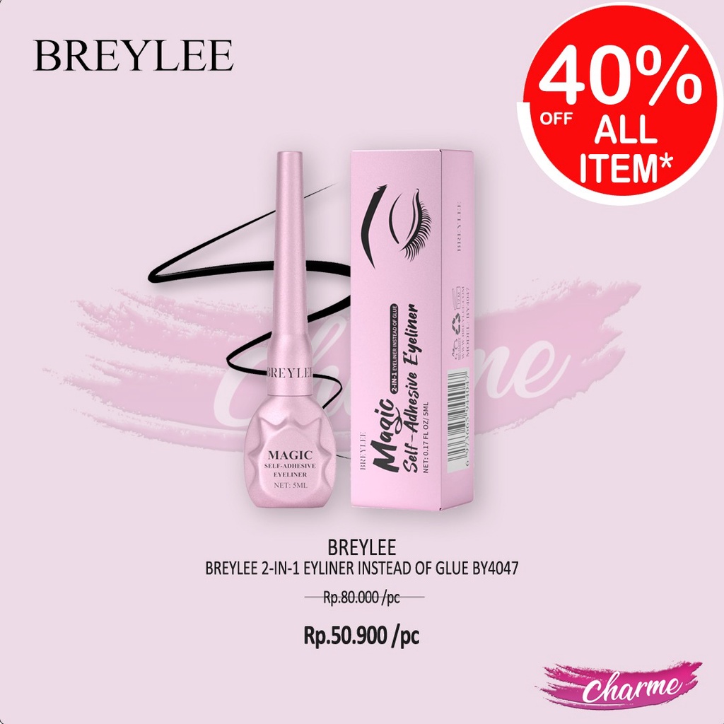 (READY &amp; ORI) BREYLEE 2-IN-1 EYELINER INSTEAD OF GLUE BY4047 TIP EYELASH LASHES
