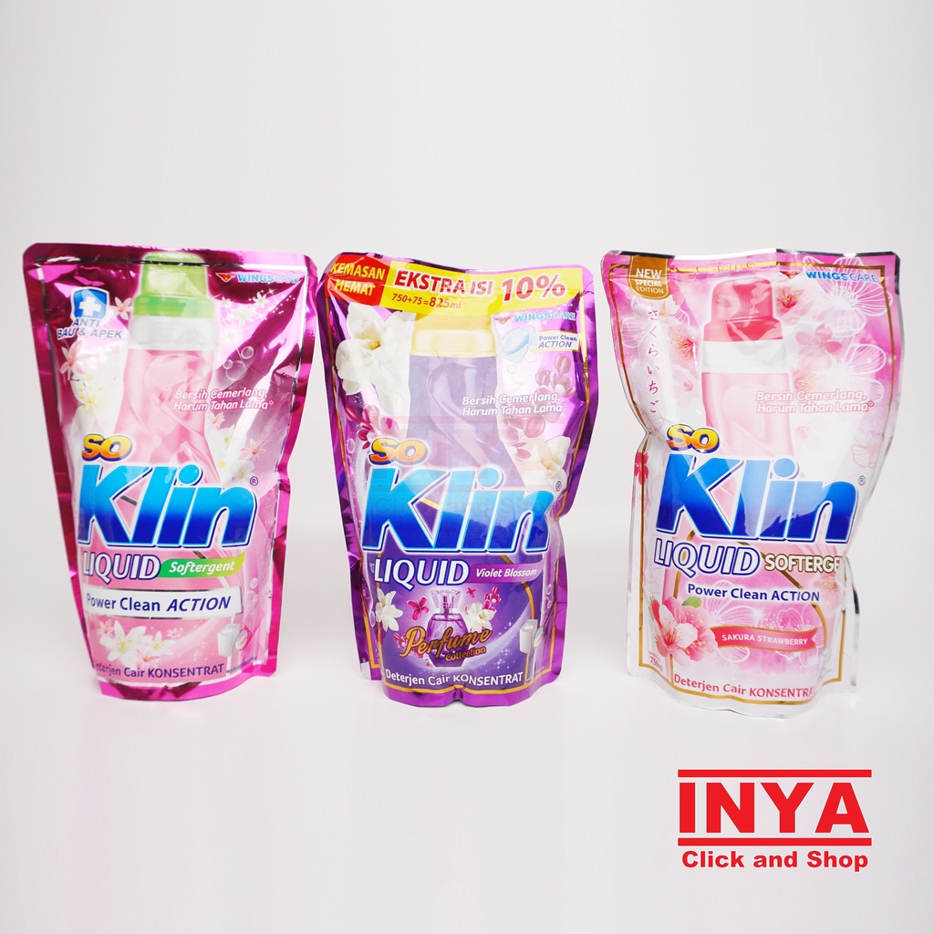 DETERJEN CAIR SO KLIN LIQUID VIOLET BLOSSOM 750ml - Detergent Pakaian - Laundry