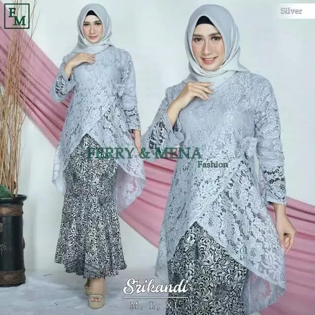 ORI!!! setelan Kebaya brokat / Srikandi / kebaya Srikandi / kebaya kondangan / Kebaya rinjani / Kebaya Brukat / Kebaya Pesta / Kebaya Modern Dan Rok Plisket / Kebaya Modern COKSU