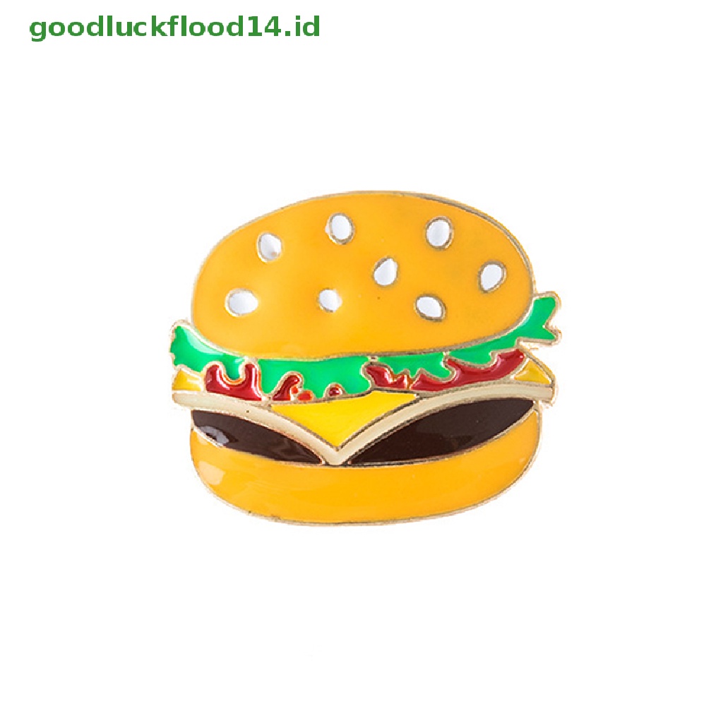 [GOOGFOUR] Bros Enamel Pin French fries Telur Burger Pizza icon badge Jaket Ransel [TOP]