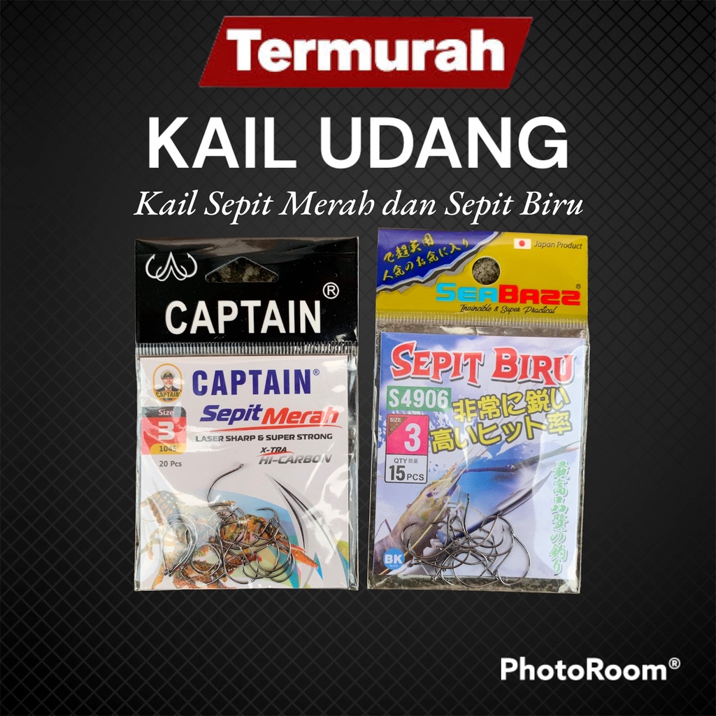 Kail Udang Sepit Merah Sepit Biru / Kail pancing Buat Udang