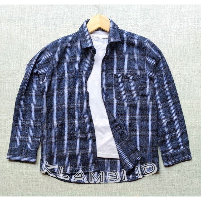 Kemeja Flanel Anak Laki Laki Usia  4-9 Tahun ORI Lengan Panjang Kotak Kotak FLANEL Original Distro