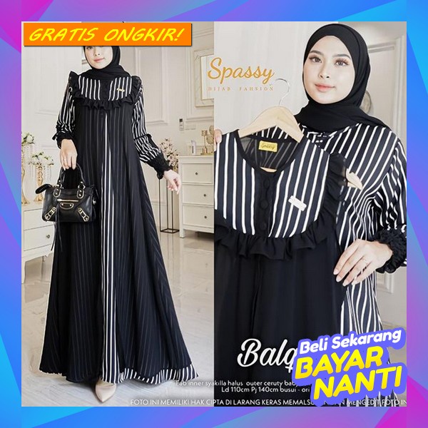 Baju Gamis Dress Elegan Best Seller Mewah Kekinian Jumbo Wedding Party Bsju Games Dres Lebaran Games