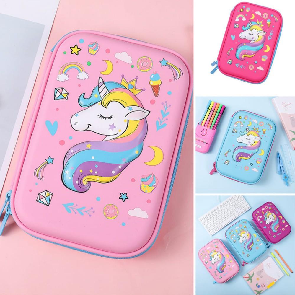 

Tempat pensil kotak pensil 3D Unicorn Pencil Case tempat pensil Unicorn Kepala kado anak perempuan unicorn lucu murah import berkualitas EVA0S8353