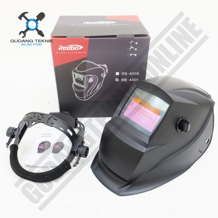 Helm Las Otomatis RB4400 REDBO / Kedok Las Otomatis Auto Darkening Topeng Las Pelindung Mata RB 4400 REDBO