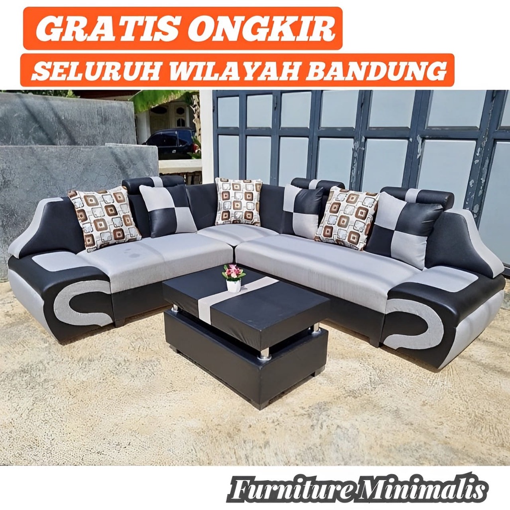 Sofa Ruang Tamu Sudut L Minimalis Terbaru