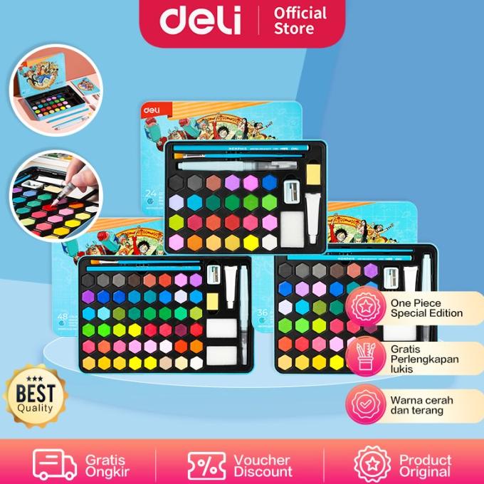

Deli Watercolor Painting / Set Cat Air Padat Edisi One Piece CC16-XX