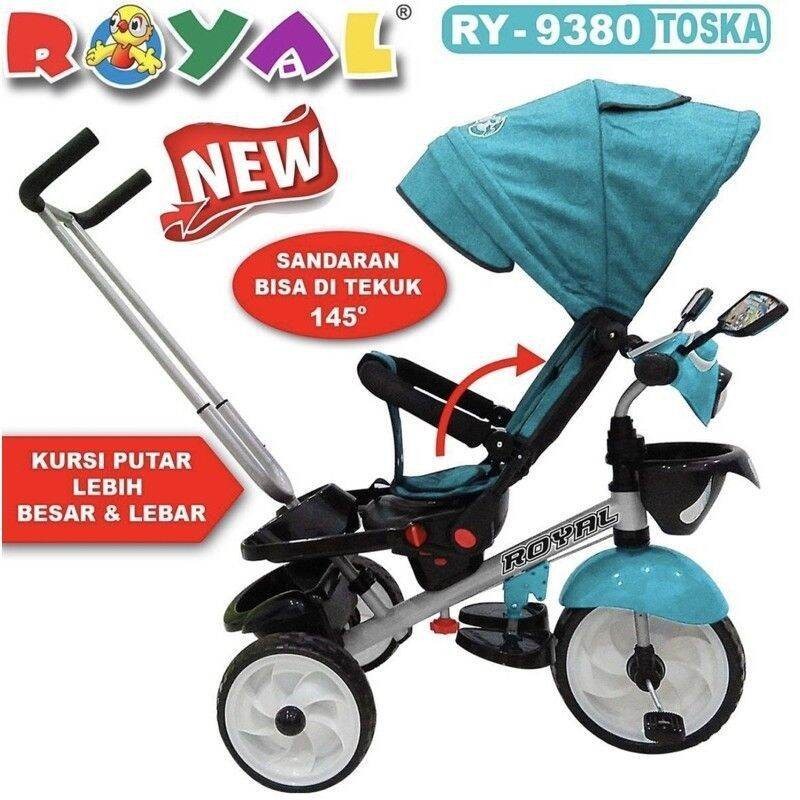 SEPEDA ANAK RODA TIGA 3 ROYAL RY 9380 RY9380 TRICYCLE bayi Kursi rebah rebahan Musik lampu