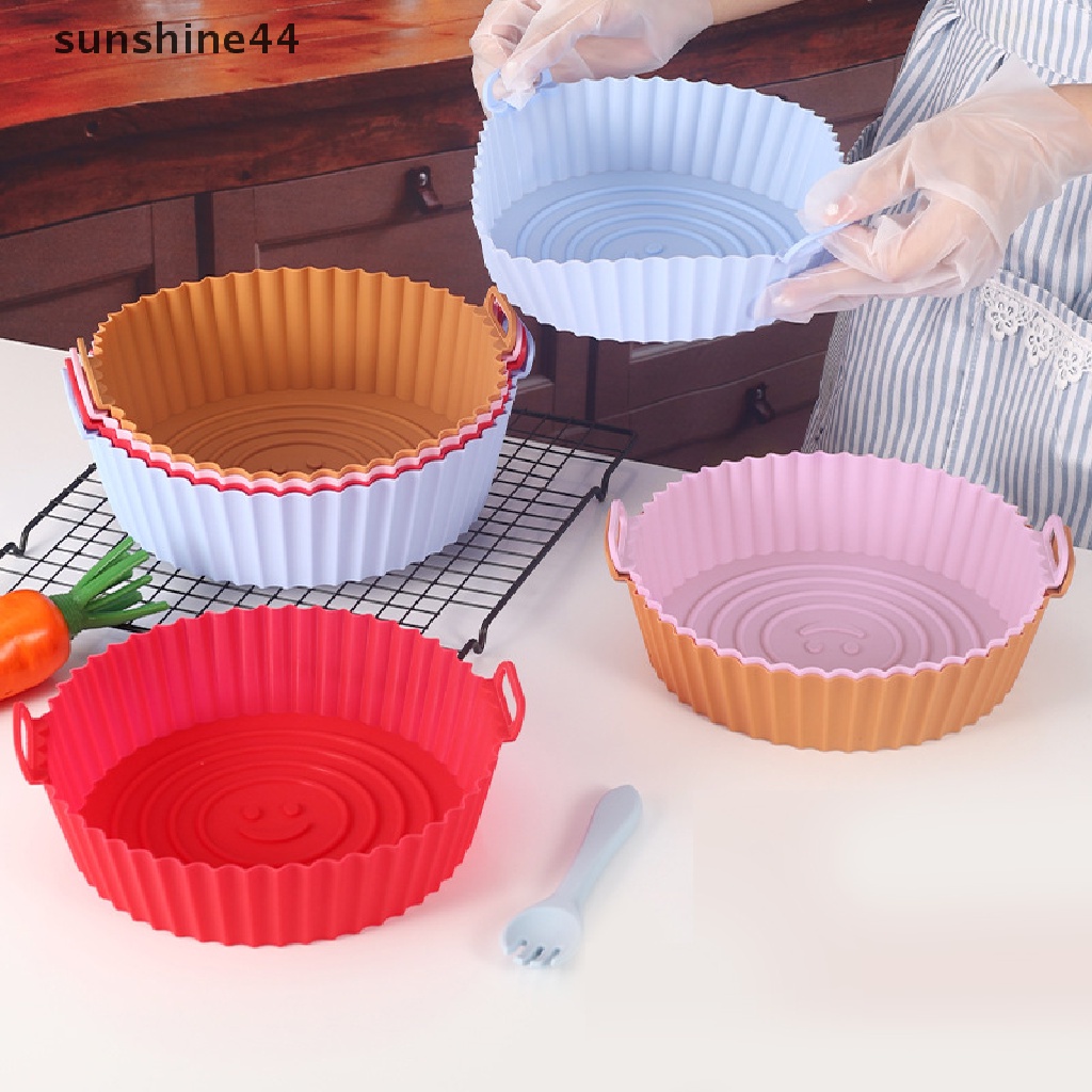 Sunshine 7.5inch Air Fryer Silicone Pot Reusable Anti Lengket Oven Baking Tray Baking.