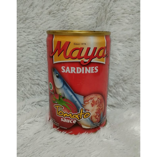 Maya Sardines in Tomato Saus/In Chili Saus/Ikan Sarden Saus Tomat/Saus Cabe 425 gr