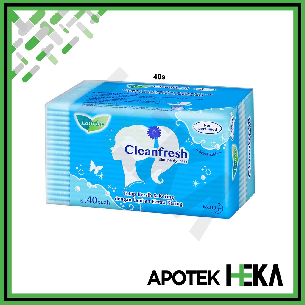 Laurier Pantyliner Cleanfresh Non Perfumed 20s / 40s (SEMARANG)