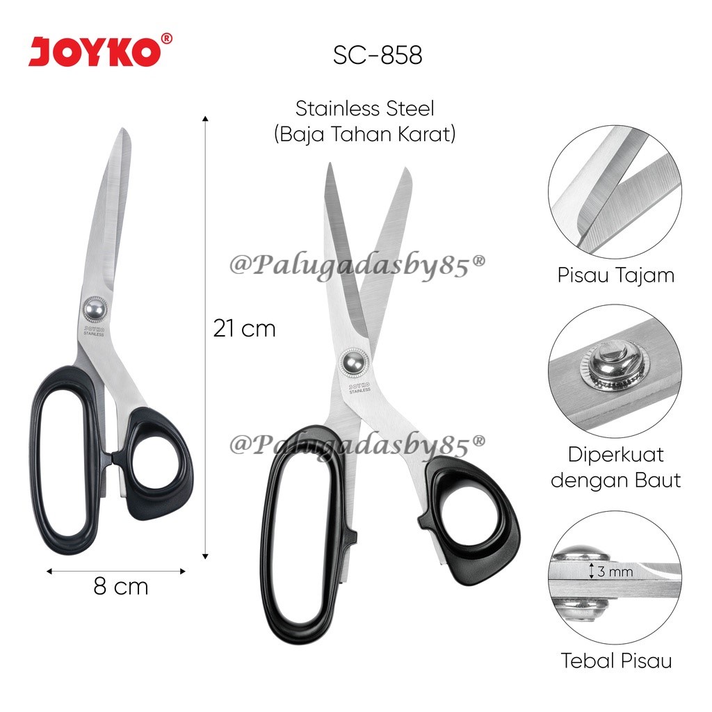 

(1 Biji) GROSIR Gunting Joyko SC-858 (1 Biji) / Scissors Joyko SC-858 / Gunting Joyko SC 858 / Joyko SC858
