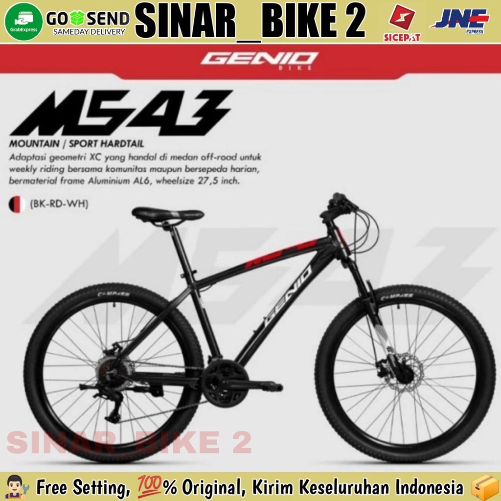 Sepeda Gunung MTB GENIO M 543 Alloy 27.5 Inch 24 Speed By United