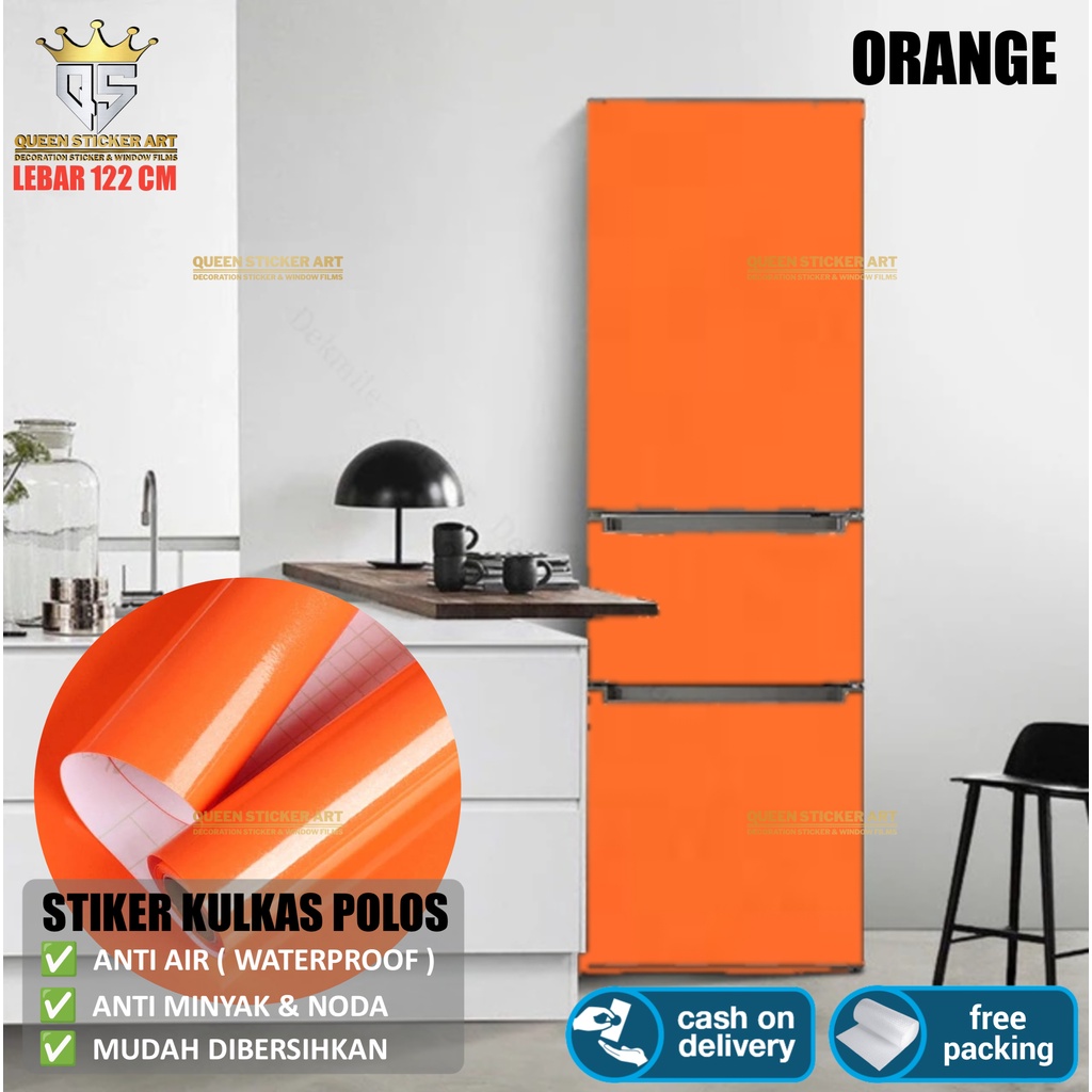 Sticker Lemari Es Stiker Kulkas Warna Polos