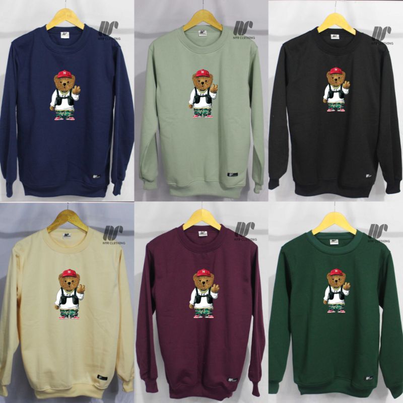 Crewneck Sablon Sweater Basic Crewneck Basic Sweater sablon Sweater Distro Sweater Sablon Original NVR clothing 01