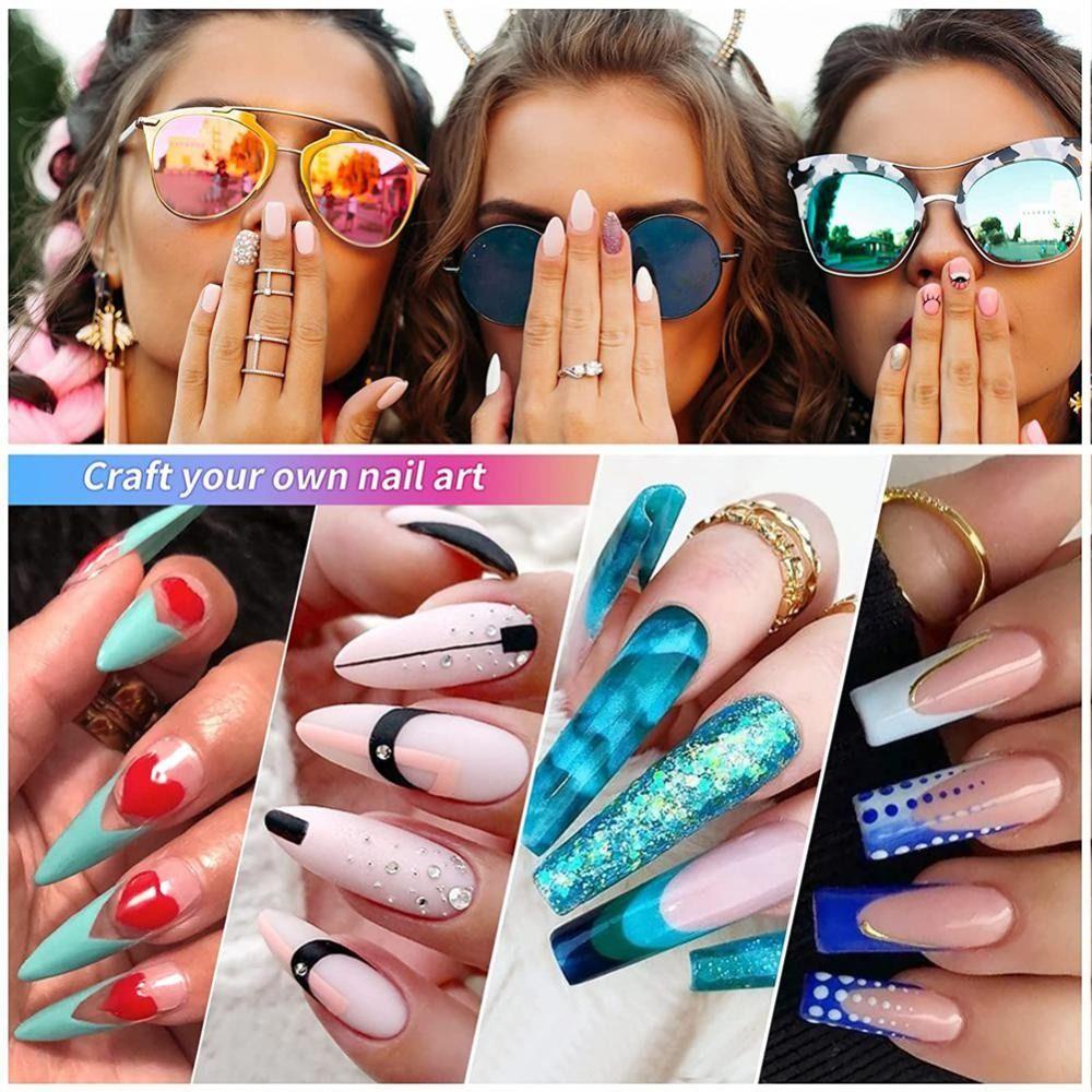 R-flower Nail Art Pens Desain Striping Akrilik Alat Manikur Kuas Lukis