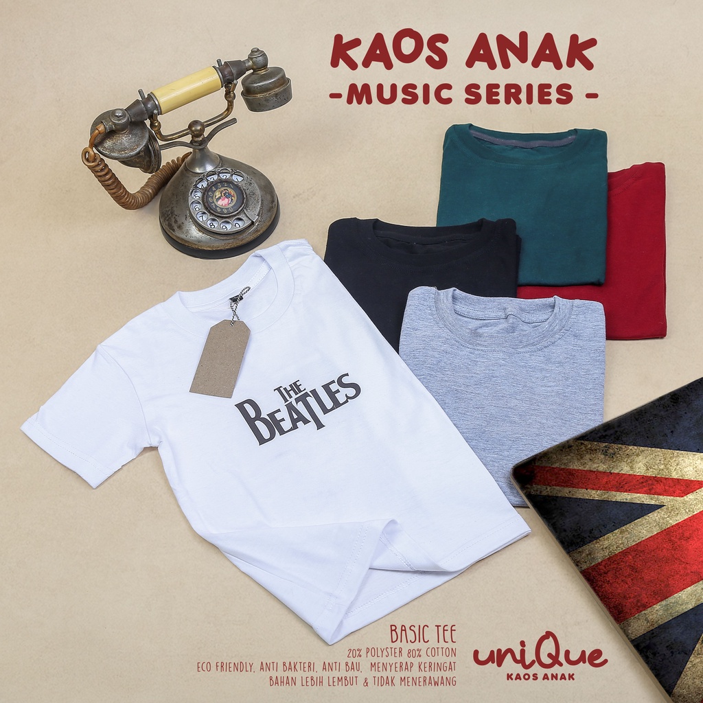 Baju Kaos Anak 1-12 Tahun //Kaos Distro Anak Branded // Atasan Kaos Oblong // Kaos Anak UNISEX // Baju Anak Cewek // Pakaian anak laki laki murah // Katun 30s // Kaos BEATLES