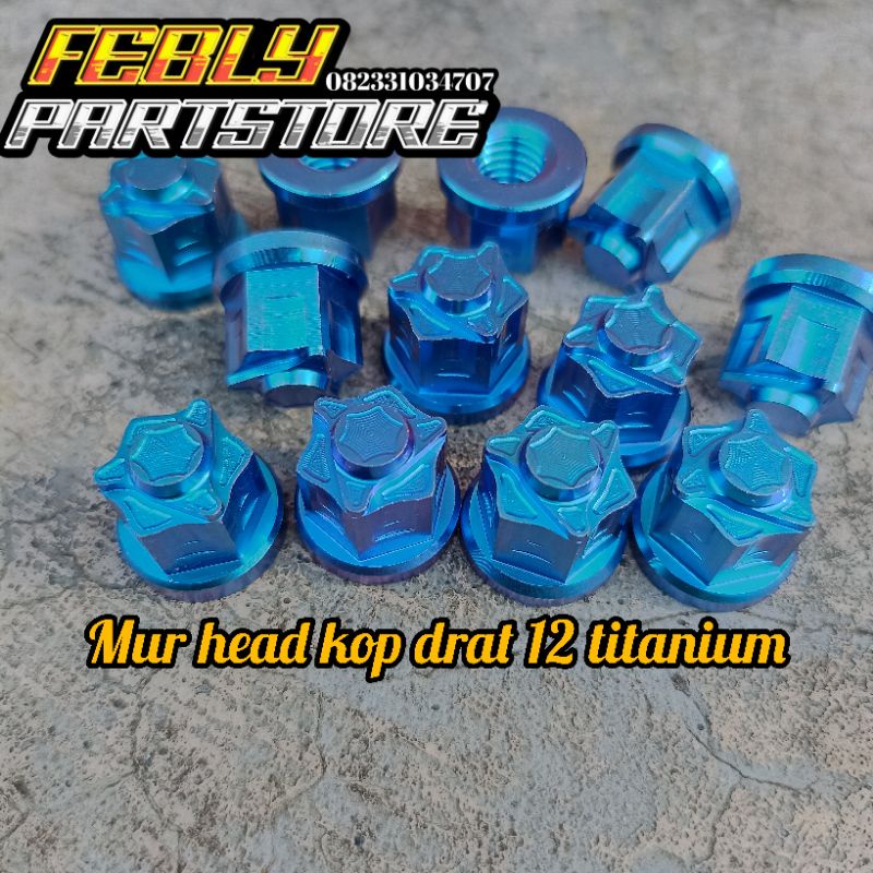 MUR TITANIUM MUR HEAD TITANUM DRAT 12 MUR HEAD KOP TITANIUM MUR 12 MUR M 8 MUR M8 MUR ORIGINAL KINGN