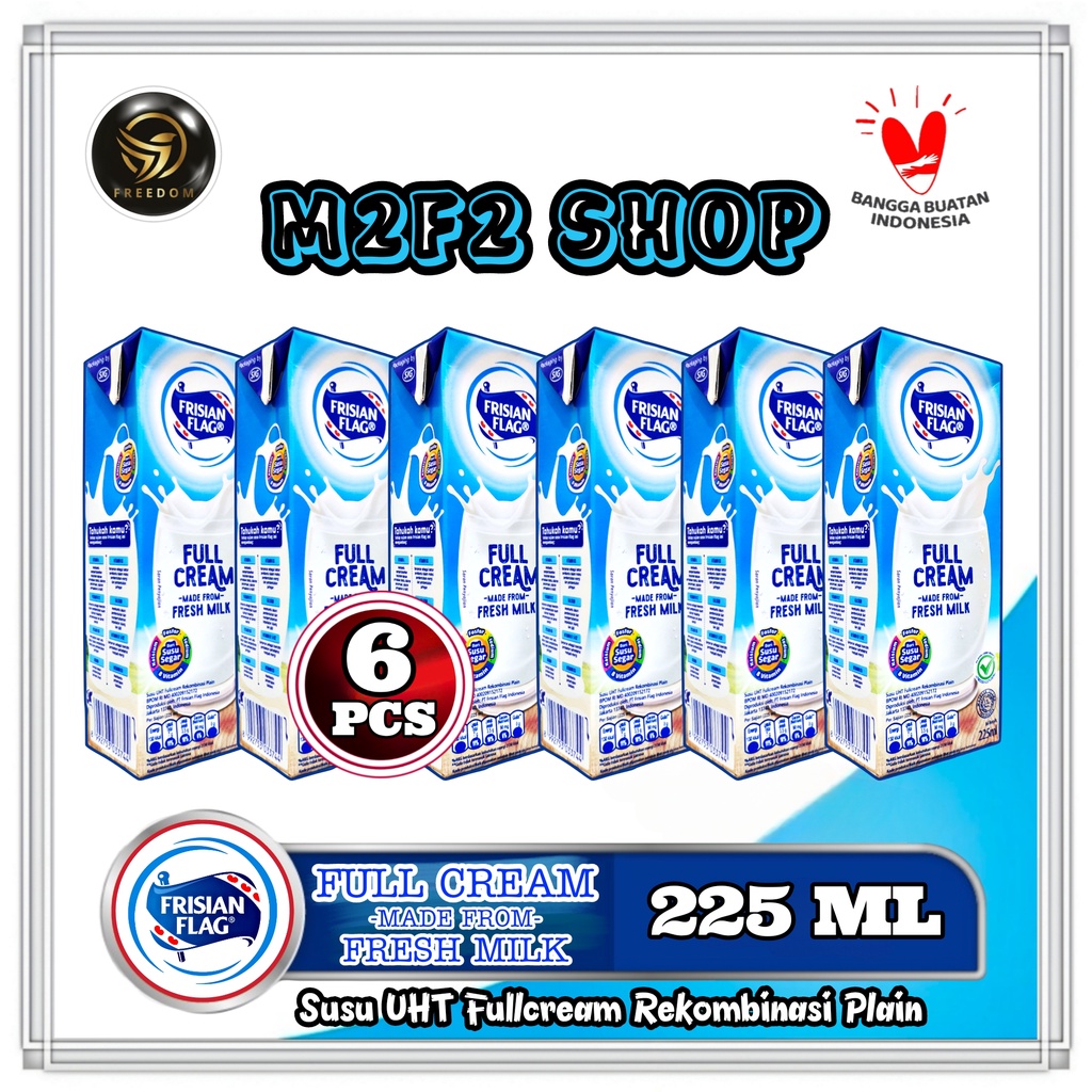 

Susu Bendera Frisian Flag Purefarm Full Cream Kotak UHT - 225 ml (Kemasan 6 Pcs)