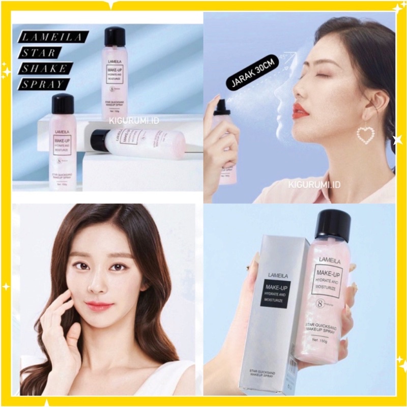 READY BANYAK GRATIS ONGKIR {Kirim instant Cod Medan Termurah}LAMEILA Star Quicksand Make Up Spray 150ml Hydrate And Moisturize makeup spray lameila LA161