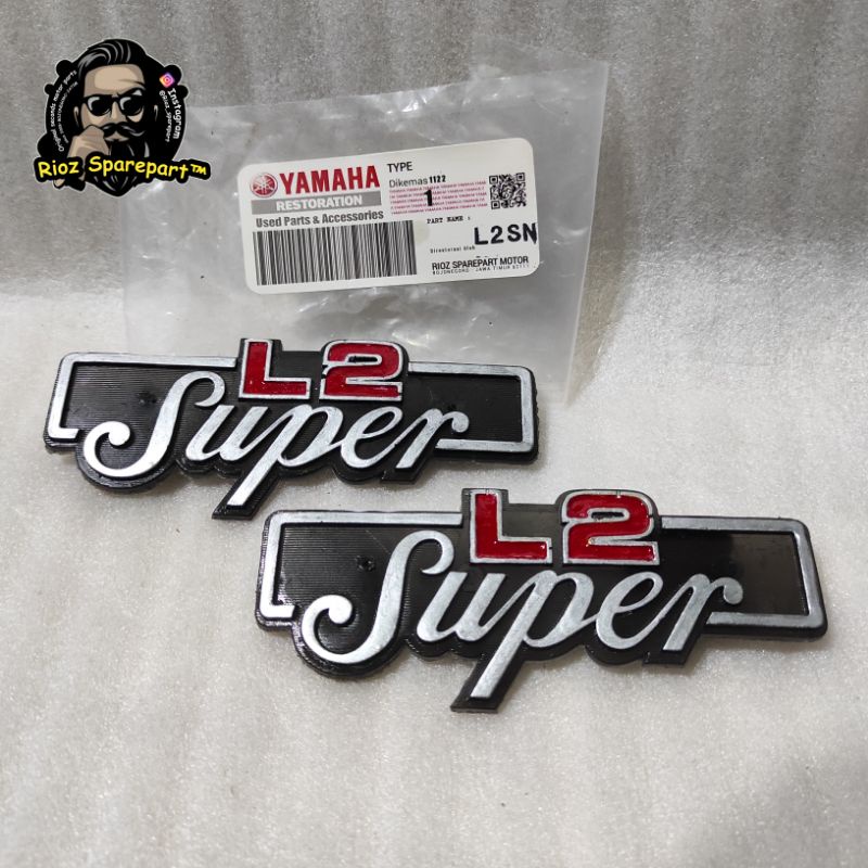emblem logo cover tutup aki atau box samping yamaha l2 super L2super L2SN