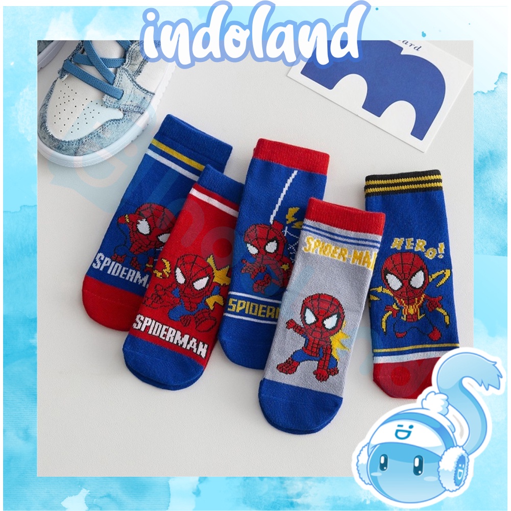 ☀INDOLAND☀ Kaos Kaki Anak Motif Spiderman Kaus Kaki Bayi Lucu KK062