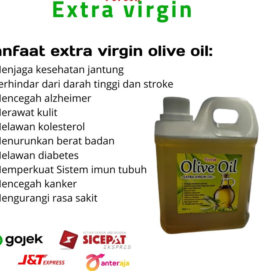 

☉ ORI Minyak Zaitun Extra Virgin Olive Oil 1liter Import ✮