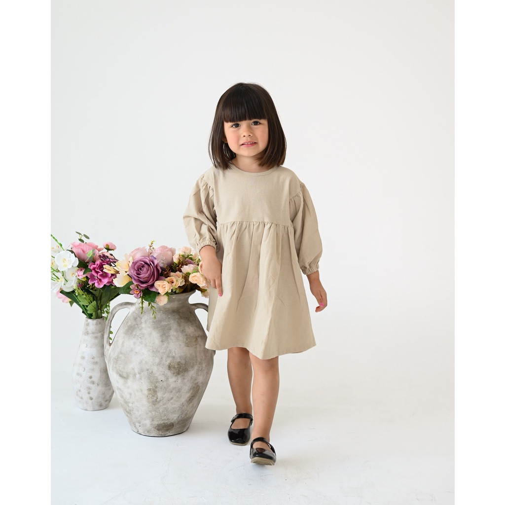 IMOGEN PUFF DRESS | Baju Dress Anak | Dress Anak Perempuan | Tunik Anak | Baju Katun Anak