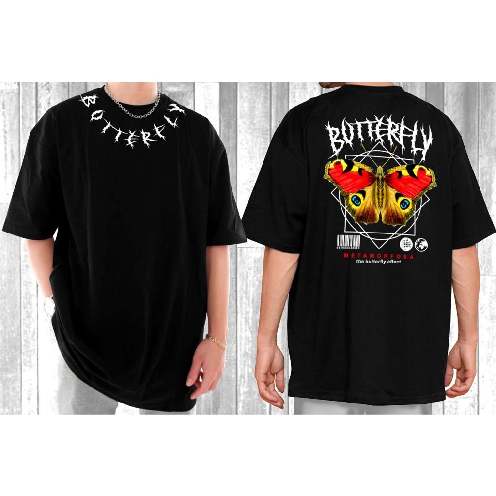 Kaos Polos OVERSIZED Baju Pria OVERSIZED Baju Polos Pria BUTTERFLY OS007 AMG