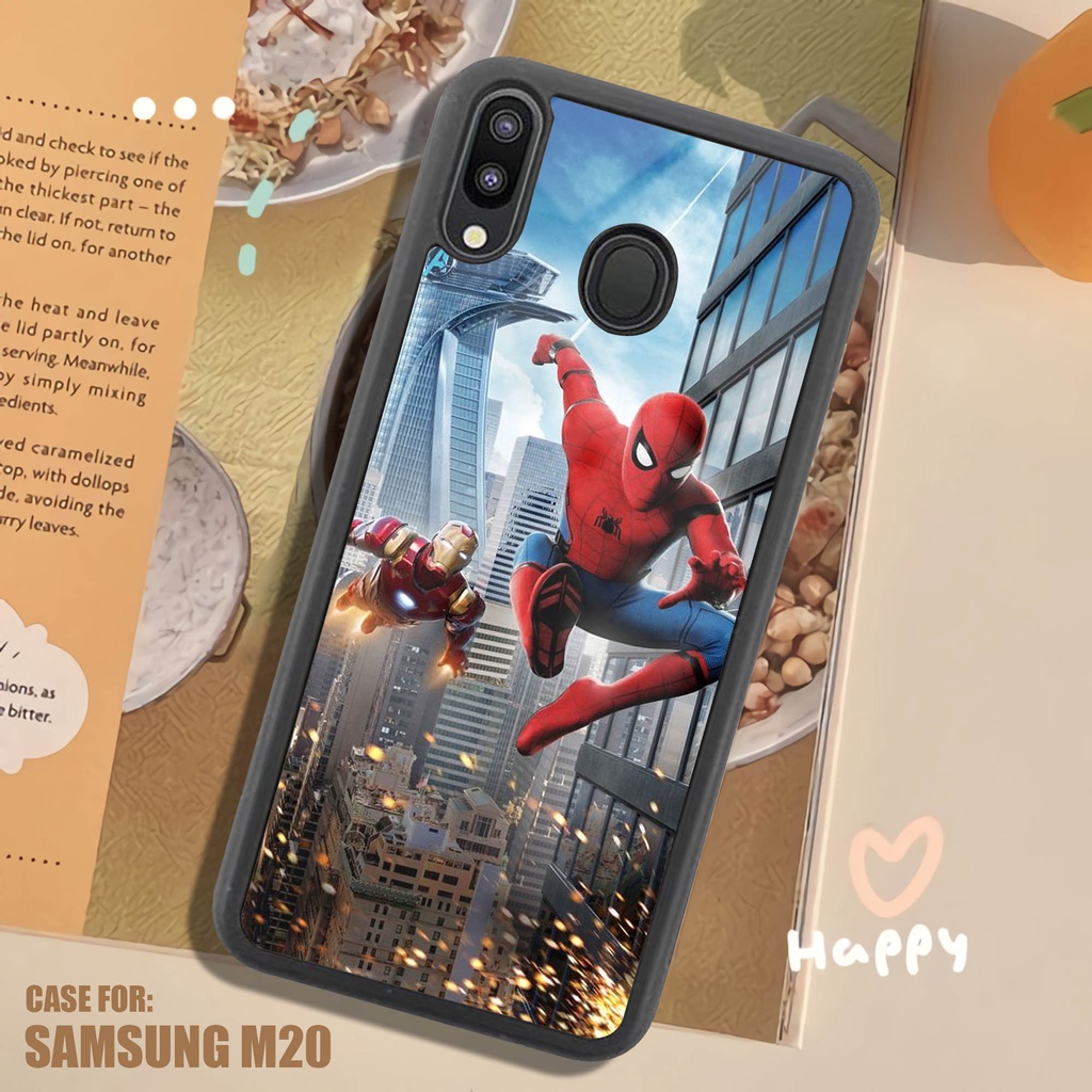 Case SAMSUNG M20 CASING SAMSUNG M20 [SPIDERMAN] Booming case hp kondom hp case custom case casing ca
