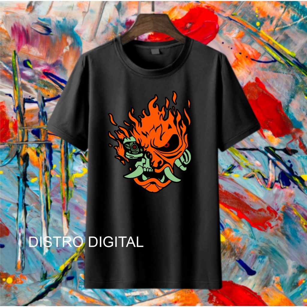 kaos samurai jepang hitam/kaos distro pria premium/baju hitam