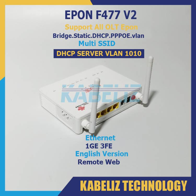 ONU EPON ZTE F477 V2 MODEM WIFI ROUTER ZTE SUPPORT SEMUA OLT EPON MURAH SECOND SUPPORT BRIDGE