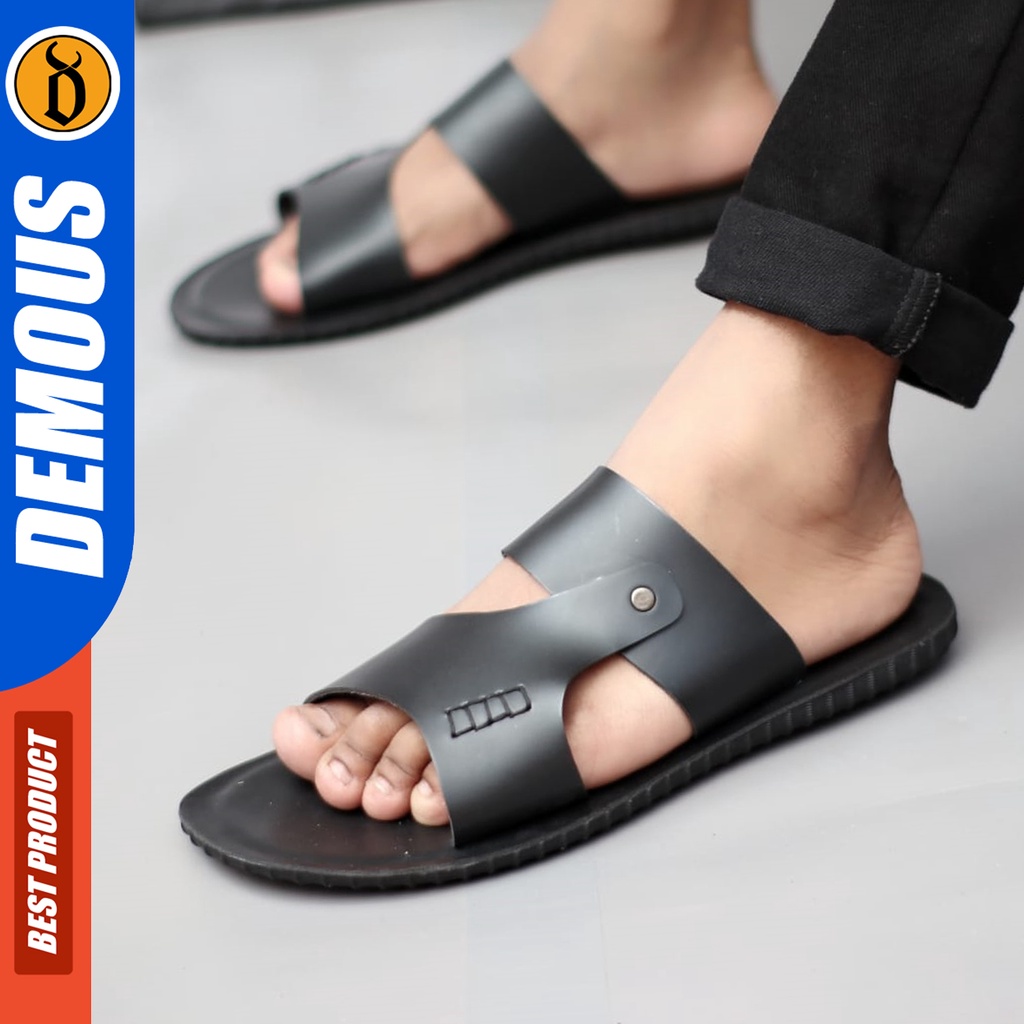 DEMOUS Juhi - Sandal Casual Slop Sendal Slide Pria