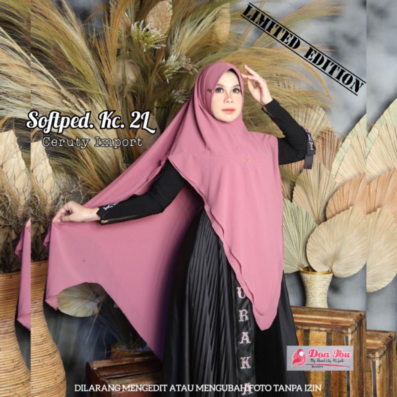 TERBARU Jilbab Softped. KC. 2L by Doa Ibu/ Jilbab Ceruty Doi Softped. KC. 2L