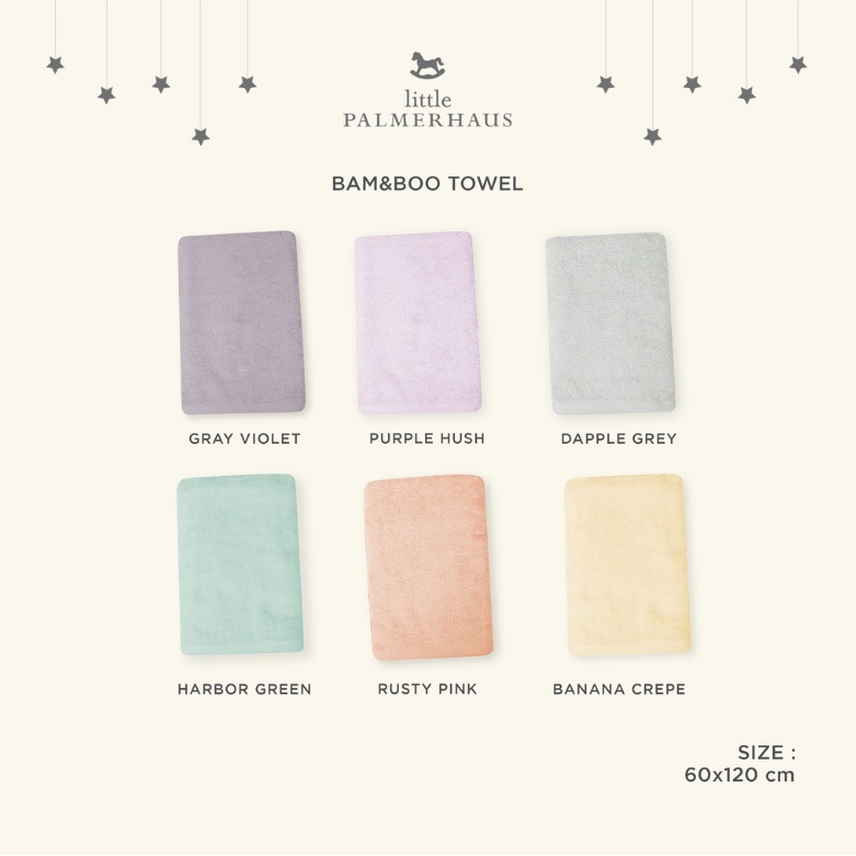Handuk Little Palmerhaus Bam &amp; Boo Bamboo Towel dengan bahan Cotton Bamboo CBKS