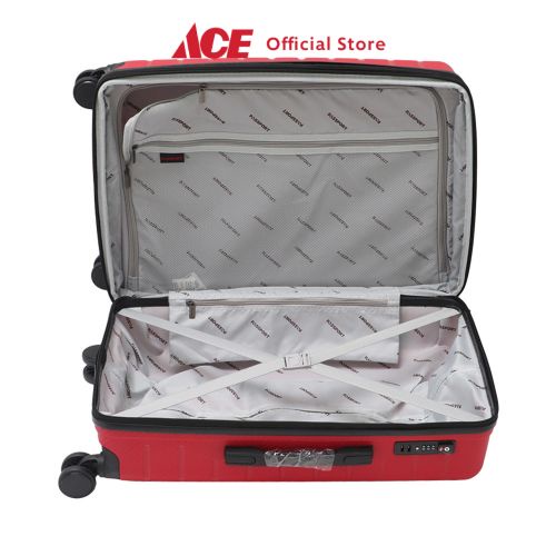 Ace - Passport 20 Inci Pandora Koper Pp 4 Roda - Merah Hardcase Luggage Tas Jalan-Jalan Travel Bag Tas Roda Koper Kabin Dengan Tsa