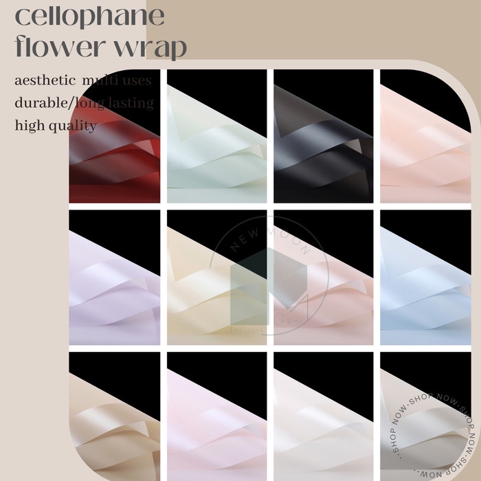 

Cellophane flower wrapping kertas buket bunga wrap cellophane bungkus bouquet SHABG