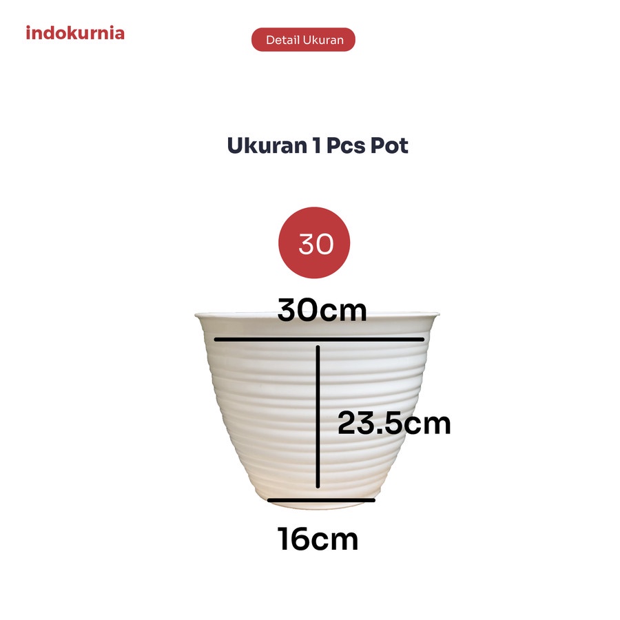 IK - 12PCS POT TAWON PUTIH POT TANAMAN PIRUS TAWON MADU HITAM 30 CM