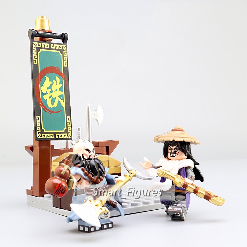 Partikel Kecil Blok Bangunan Pahlawan Terkenal China Song Jiang Lu Zhi shen Minifigures Mainan Hadiah Koleksi