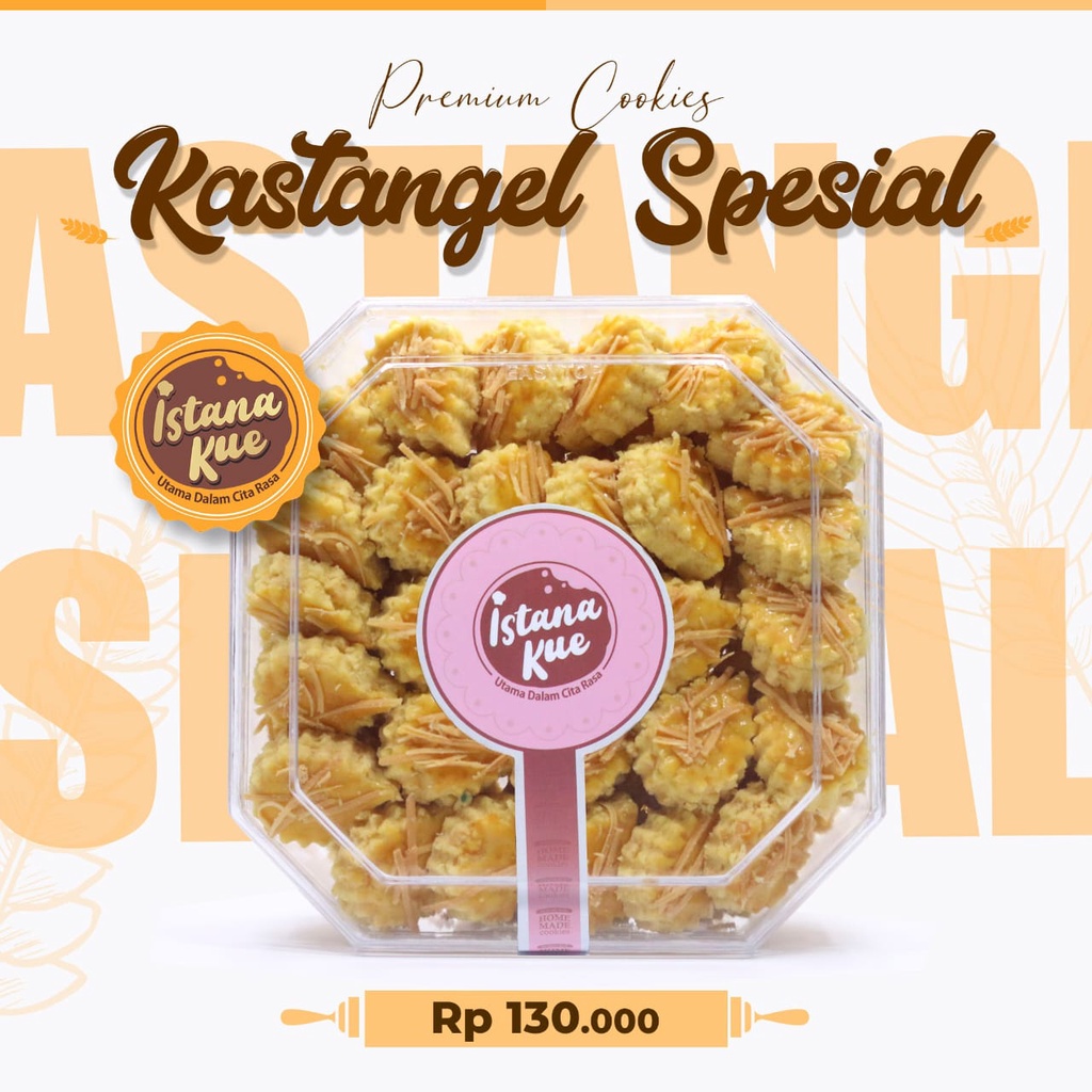 

ISTANA COOKIES Kue KeringKASTENGEL SPECIAL kastengel keju edam / Kue Kastangel UK 450 GR