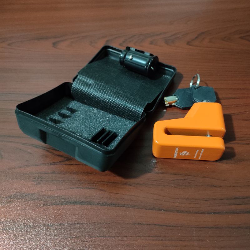 Kunci Cakram Model WO Original Safety Disc Lock Free charger USB