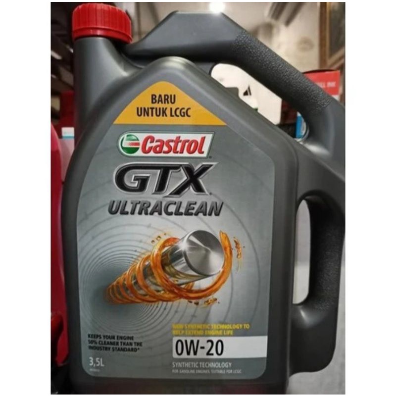 Oli Mesin Mobil Castrol GTX Ultraclean 0W20 0W-20 3,5 L Original Resmi