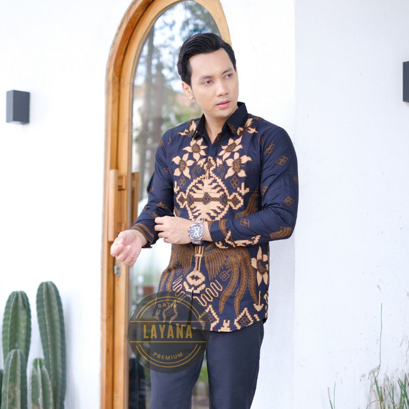 Kemeja Batik Senogaling Slimfit Premium Lapis Puring Erro Baju Formal Nonformal