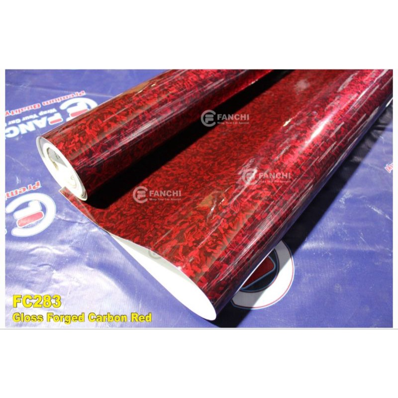 50cm Sticker Carbon Fanchi FC283 Gloss Forged Carbon Red Glossy  Premium Wrap 50cm